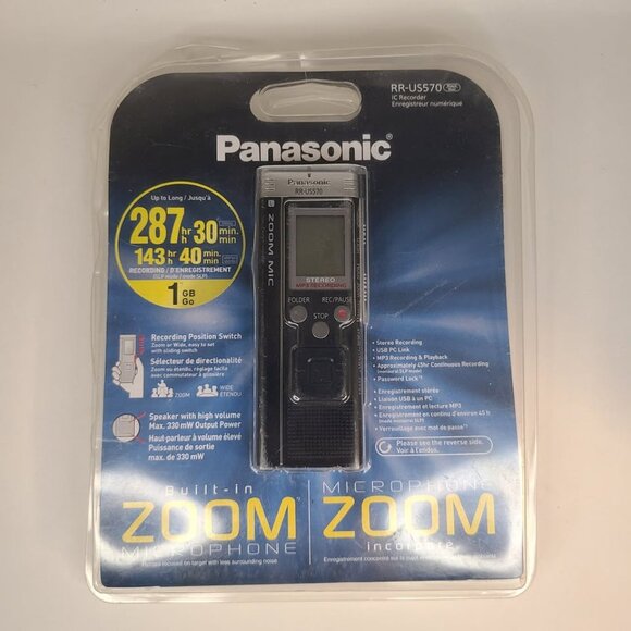 Panasonic RR-US570 1GB MP3 Digital Voice Recorder - Picture 1 of 10